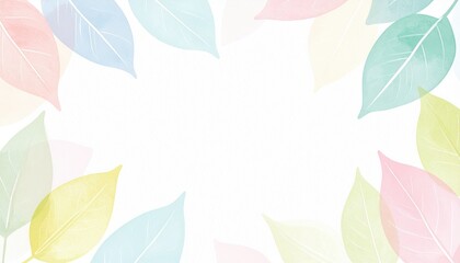 Poster - Colorful leaf patterns nature digital art background design aesthetic abstract