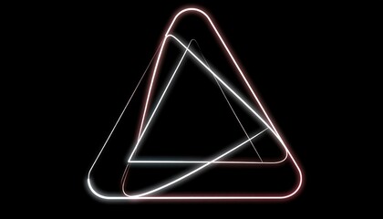 Poster - Dynamic light art installation featuring geometric shapes in a dark environment digital art abstract viewpoint