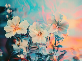 Poster - ripple flicker glitch haze bloom background
