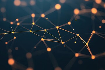 Poster - abstract network of glowing points and lines