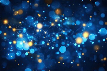 Poster - Abstract network of glowing points