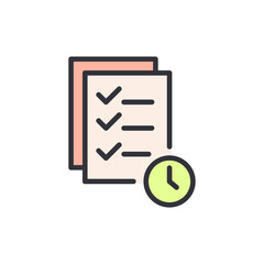 Poster - Deadline-driven task management with checklists and efficient timing icon