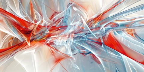 Poster - The close up abstract picture of the blue and red colour mixing each other in the white background, mixing colors involves combining different hues of the colour to create new shades or tones. AIG51.
