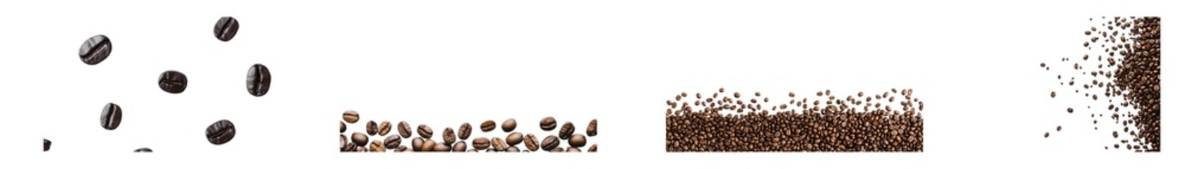Poster - Set of various sizes and textures of granular material isolated on transparent background
