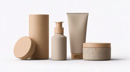 Poster - Minimalist Neutral Tone Product Packaging Mockup Display