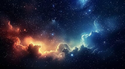 Wall Mural - This stunning space background captures the beauty of a starry night sky.