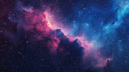 Wall Mural - Captivating bright hues in a detailed nebula background.