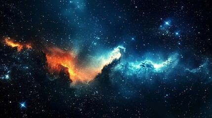 Wall Mural - Stunning natural scenery illuminated by countless stars at night.