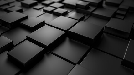Fototapete - Abstract picture of black geometric texture graphic with minimal, monochrome style design. Modern art present about the seamless pattern textiles perfect for creative background and wallpaper. AIG53.