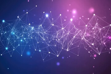 Poster - Abstract network design, vibrant hues, digital connections