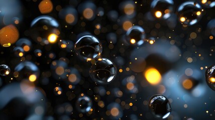 Poster - Abstract monochrome color particle effect mysterious flowing design. Seamless modern art of particles connection in wonderful structure with diagram pattern perfect for design style background. AIG53.