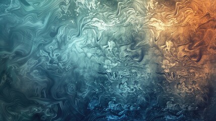 Fototapete - Abstract colorful swirled patterns with metallic sheen. Digital art for vibrant and creative design. Background image of gradient colorful swirling color at wall texture. Artistic background. AIG51.