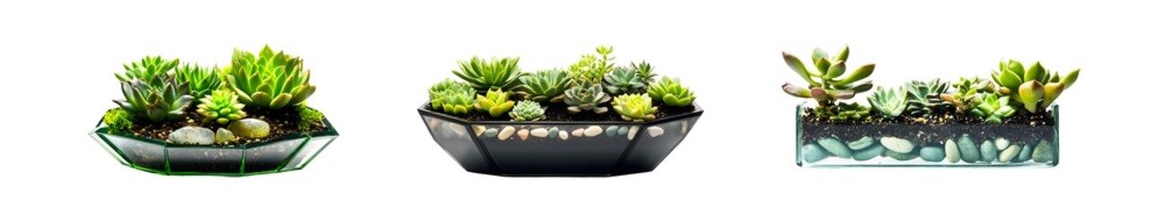 Poster - Set of unique containers, showcasing various shapes and sizes of the plants.