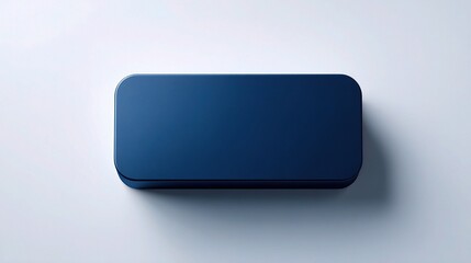 Poster - Floating Navy Blue Rectangular Object on Minimalist Background