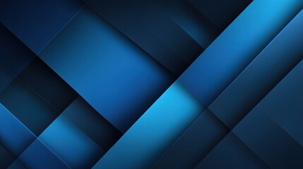 Poster - Abstract Blue Diagonal Layered Geometric Overlay Background Design