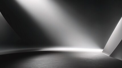 Poster - elegant black and gray studio background with soft gradient lighting