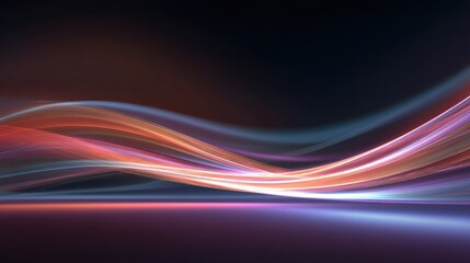 Poster - smooth flowing abstract futuristic background in vibrant colors