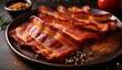 © Erica - close up of delicious slices of bacon cooked to perfection and rich in spices