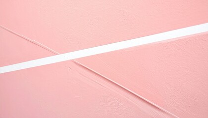 Poster - artistic abstract lines on pink surface indoor space photography minimalist design top-down perspect