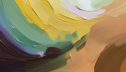 Aufkleber - abstract oil brushstroke texture in warm and cool earth tones for modern web design, branding, and print background

