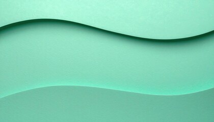 Fototapete - Dynamic abstract waves green color palette digital background modern aesthetic minimalist design