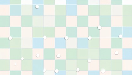 Fototapete - Colorful geometric pattern design digital art abstract background soft tones aesthetic creative concept