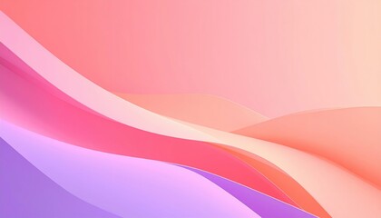 Aufkleber - Dynamic abstract waves in soft gradient colors digital art modern design visual harmony aesthetic perspective