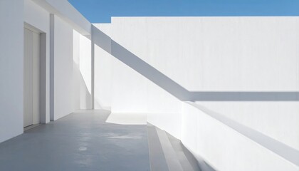 Poster - exploring minimalist architecture modern white space photography indoor environment aesthetic viewpo