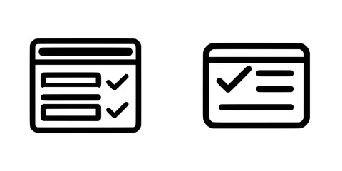 Poster - Vector illustration of checklist icons for task management and organization in digital applications