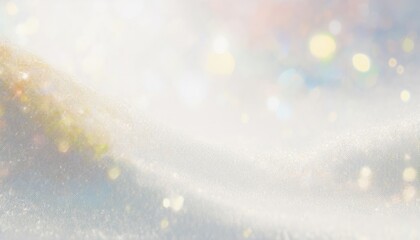 Fototapete -  soft shimmering pastel bokeh background with subtle light flares and glitter texture for elegant web design, branding, or print media