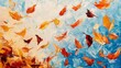 © Udin - Autumn leaves in vibrant colors, abstract art