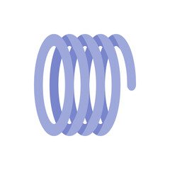 Poster - A light purple spring with multiple coils and a smooth, rounded shape against a plain white background image
