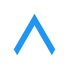 Poster - A simple upward pointing arrow in a light blue color against a white background is displayed here nicely