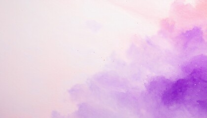 Poster -  pastel watercolor cloudscape with pink and violet gradient texture for web design, branding, or print background