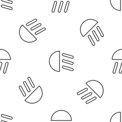 Fototapete - Grey line High beam icon isolated seamless pattern on white background. Car headlight. Vector
