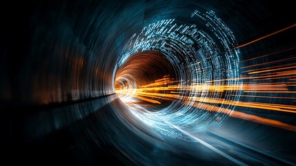 Poster - Digital tunnel. Fast data flow