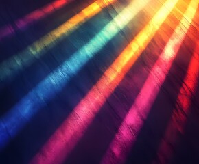 Poster - Dynamic color beams emanate, creating an immersive and abstract visual experience. The radiant streaks dance across a dark surface, offering a vibrant burst of luminosity, and a modern aesthetic.
