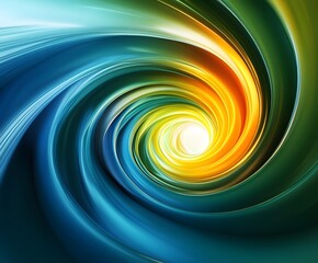 Poster - A mesmerizing abstract artwork that showcases a vibrant spiral, evoking a sense of dynamism and visual intrigue. The swirl, radiating from a bright center.