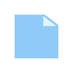 Poster - A light blue document icon with a folded corner on a white background is displayed in the image here