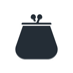 Poster - Black Wallet icon isolated on white background. Purse icon. Cash savings symbol. Vector