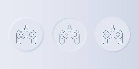 Fototapete - Grey Gamepad icon isolated on grey background. Game controller. Set icons in square buttons. Vector