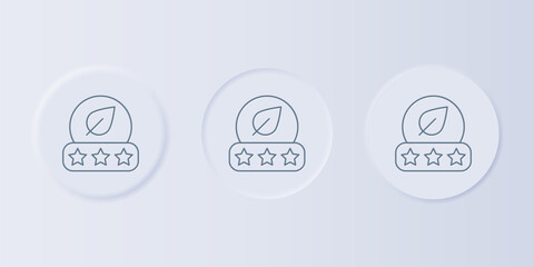 Poster - Grey Tea leaf icon isolated on grey background. Tea leaves. Set icons in square buttons. Vector