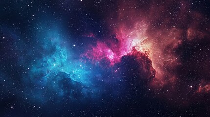 Wall Mural - Ultra-realistic depiction of a colorful nebula scene.