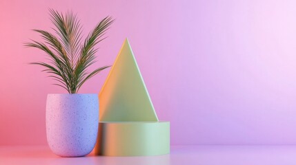 Fototapete - Minimal abstract polygonal texture in pastel tones for modern branding