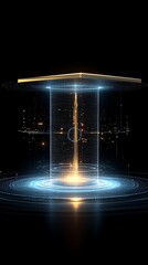 Poster - Futuristic, digital, glowing portal