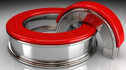 Poster - Vibrant red heart shaped object symbolizing love and affection in a conceptual artistic representation