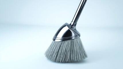 Aufkleber - A brush resting on a white background symbolizing creativity and artistry in painting and artistic expression