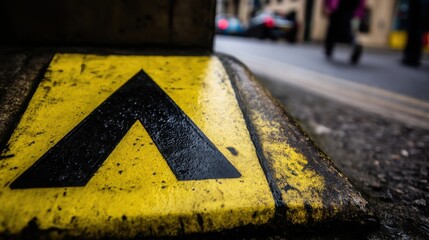 Poster - Yellow and black sign indicating signal-driven decision icon concept with emphasis on clarity and prioritization