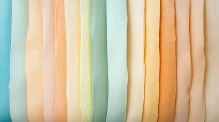 Fototapete - Pastel Paper Textures: Abstract Vertical Stripes Background