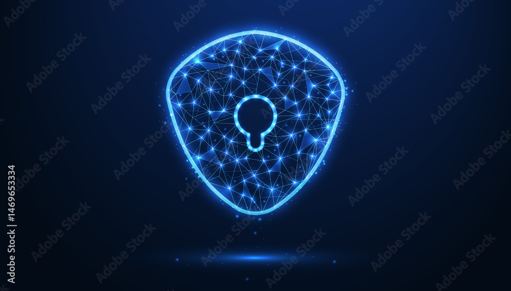 Low Poly Shield Icon Design: Stylized 3D Protection Symbol for Games ...